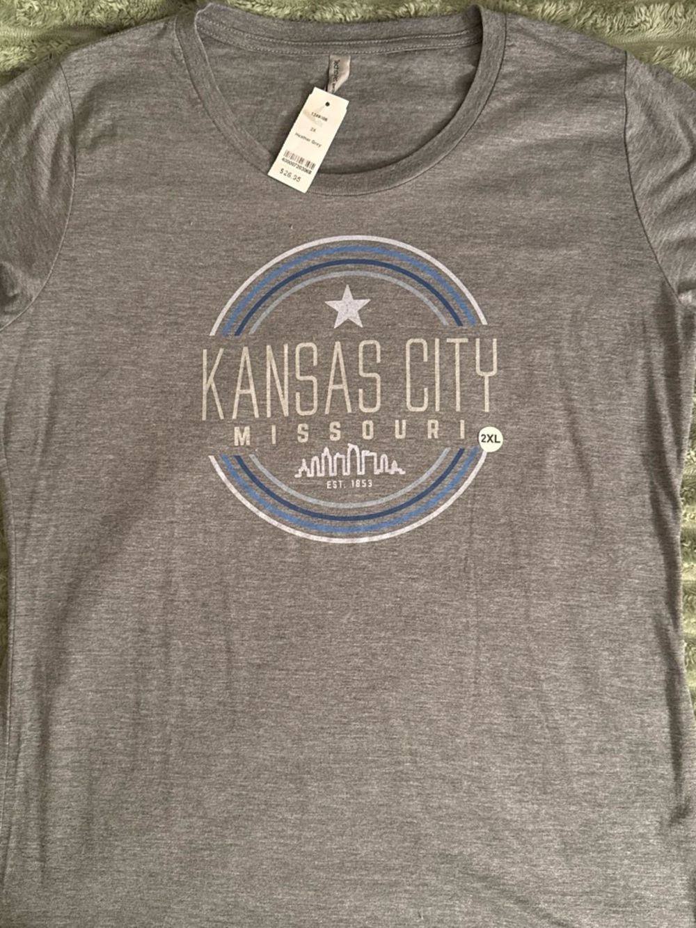 Kansas City Missouri Gray Graphic T-Shirt